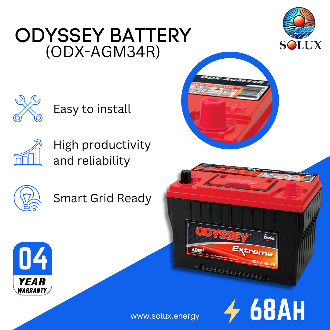 This is an image of Odyssey Battery ODX-AGM34R 12VDC 68Ah